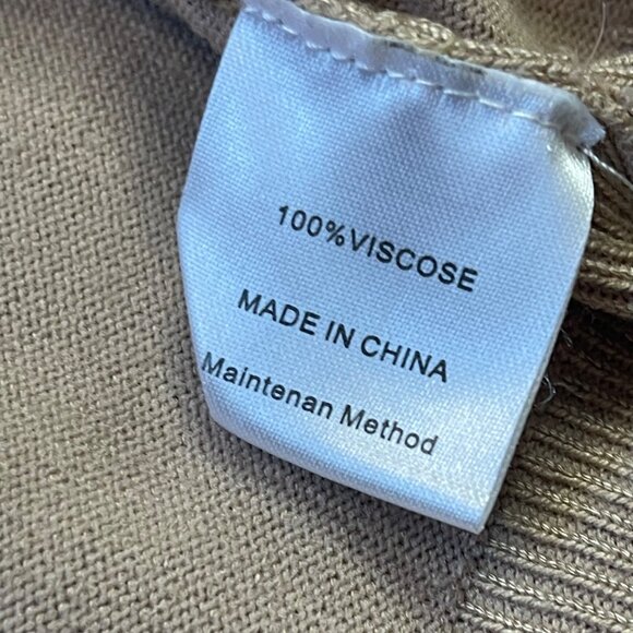 Merokeety Neutral Open Front Cardigan Sweater Women's Large Long Sleeve Viscose - Picture 8 of 9